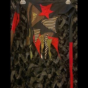 Vtg 2012 OOAK HANDMADE Patchwork Festival Hipsack. OSFA with LONG ties!!